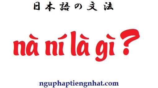 Nà ní là gì ? nghĩa của từ nà ní trong tiếng Nhật