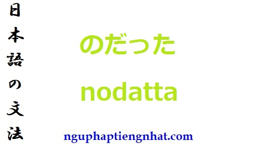 Ngữ pháp のだった nodatta