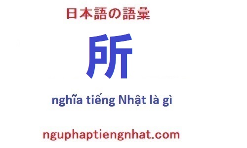 所 tiếng Nhật là gì?